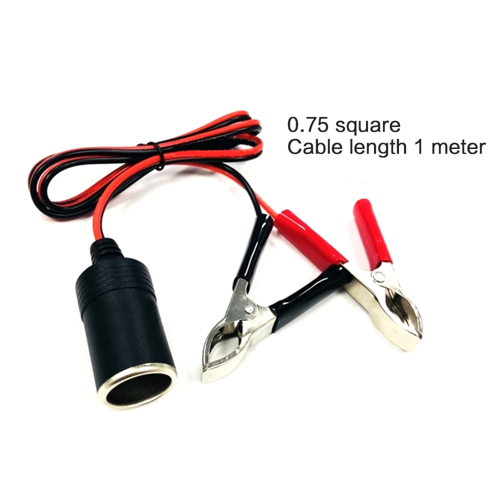 

12V Car Battery Terminal Clamp Clip Cigarette Lighter Power Socket Adaptor Camping Battery Pump Power Adapter Splitter