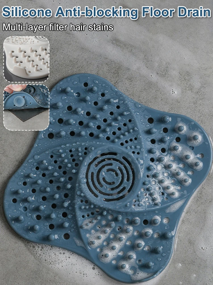

Universal Sink Strainer Soft Silicone Anti-Clogging Hair Catcher Floor Drain Cover Sink Filter for Kitchen Bathroom Accessories