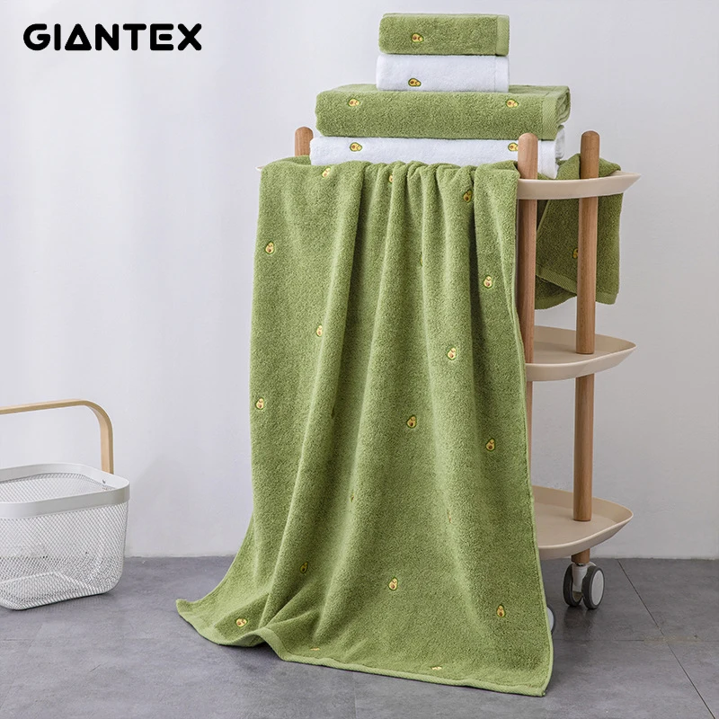 Женское хлопковое банное полотенце GIANTEX 70X140 пляжное с вышивкой платье|Банные
