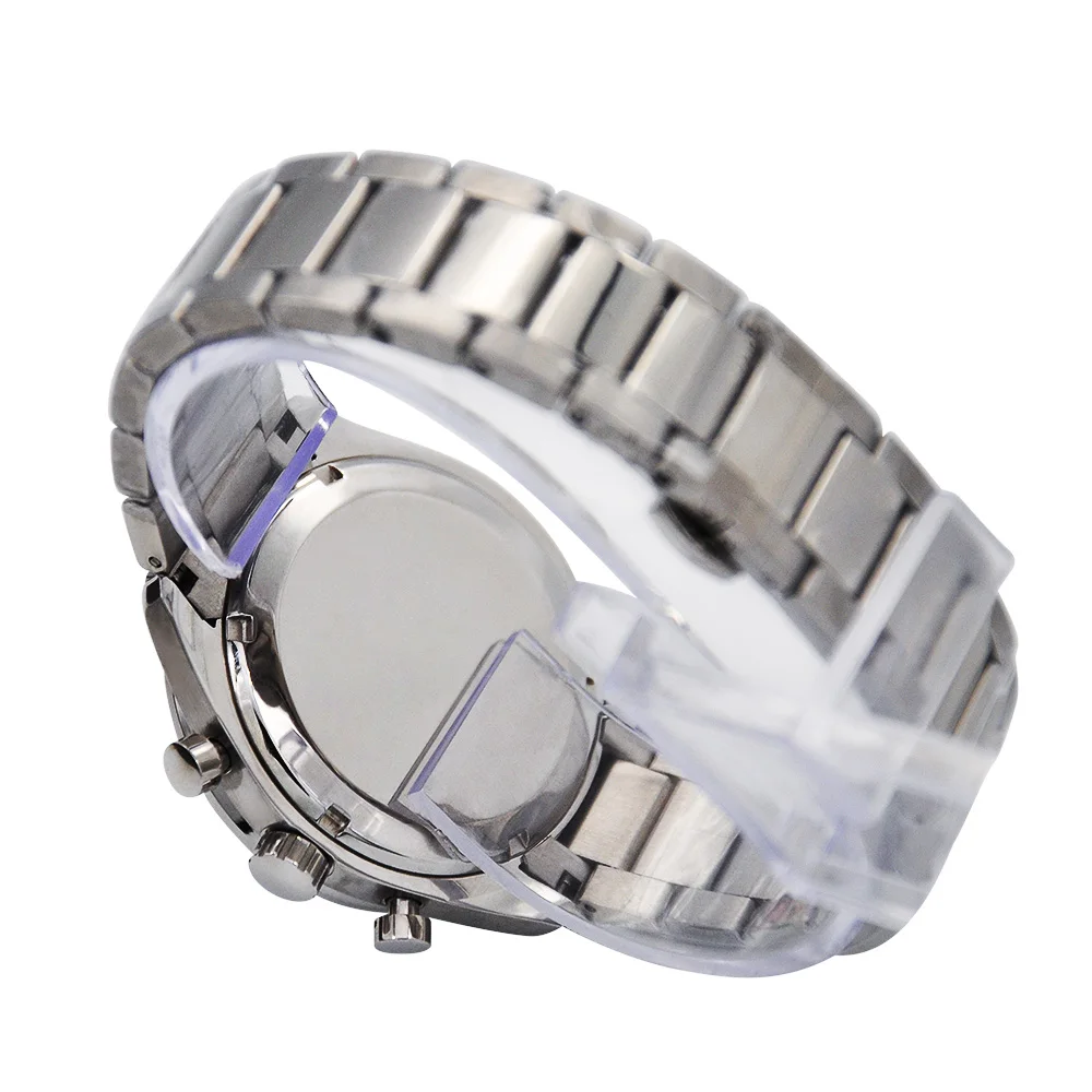 Мужские многофункциональные кварцевые часы-хронограф из нержавеющей стали 40 мм |