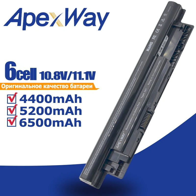 ApexWay 3521 Аккумулятор для ноутбука Dell Inspiron XRDW2 YGMTN MR90Y 6XH00 6HY59 68DTP 17R 5721 17 3721 15R 5521 15 14R 5421