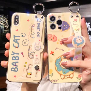 sumkeymi wrist strap cute animal blu ray cover phone case for iphone 11 12 7 8 plus mini pro max xs xr se2020 hand band cases free global shipping