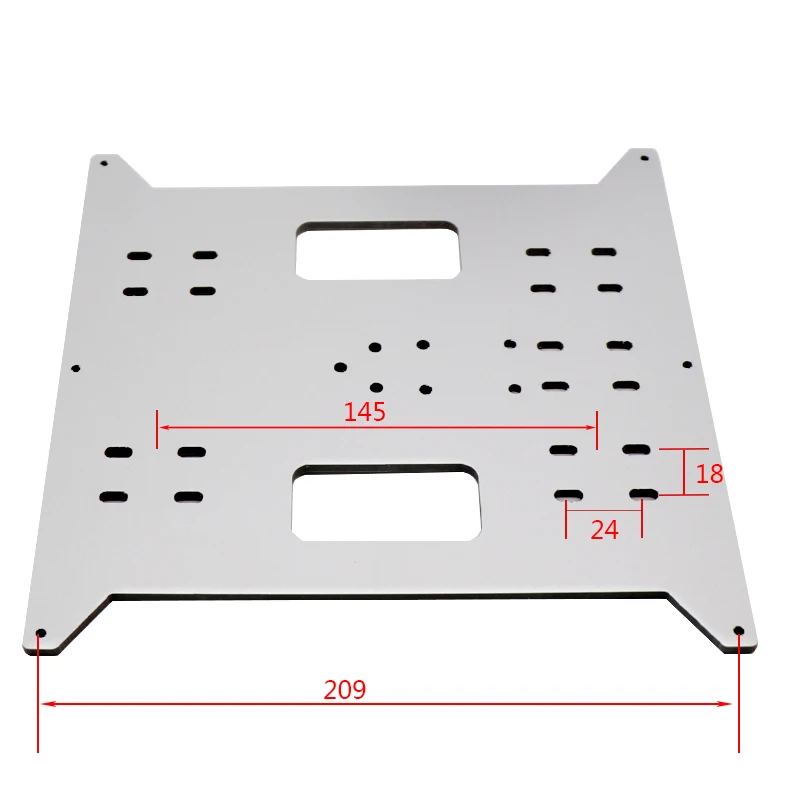 Алюминиевая опорная платформа 220*200*4 мм, опорная платформа для ANYCUBIC mega i3 214*214 220*220 MK3 с подогревом