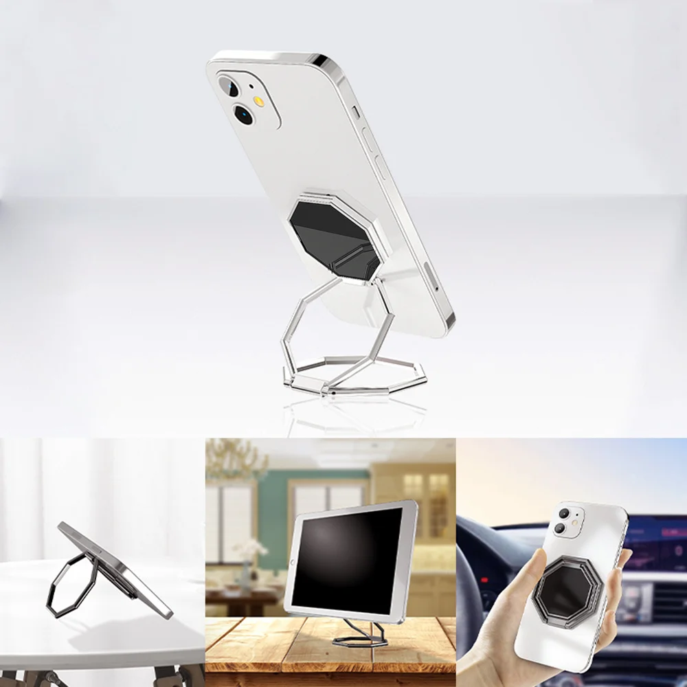 

360 Rotation Foldable Mobile Phone Stand Phone Back Ring Holder For Desk Metal Finger Kickstand Portable Magnetic Car Holder