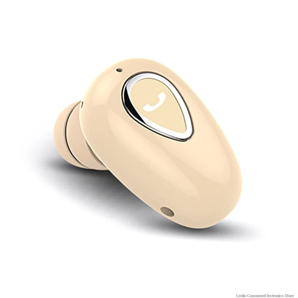 Gold Мини Bluetooth наушники беспроводные наушники-вкладыши мини спортивные невидимые стерео эргономичный дизайн для спорта на открытом воздухе автомобиля вождения телефона спорта - Цвет: Gold