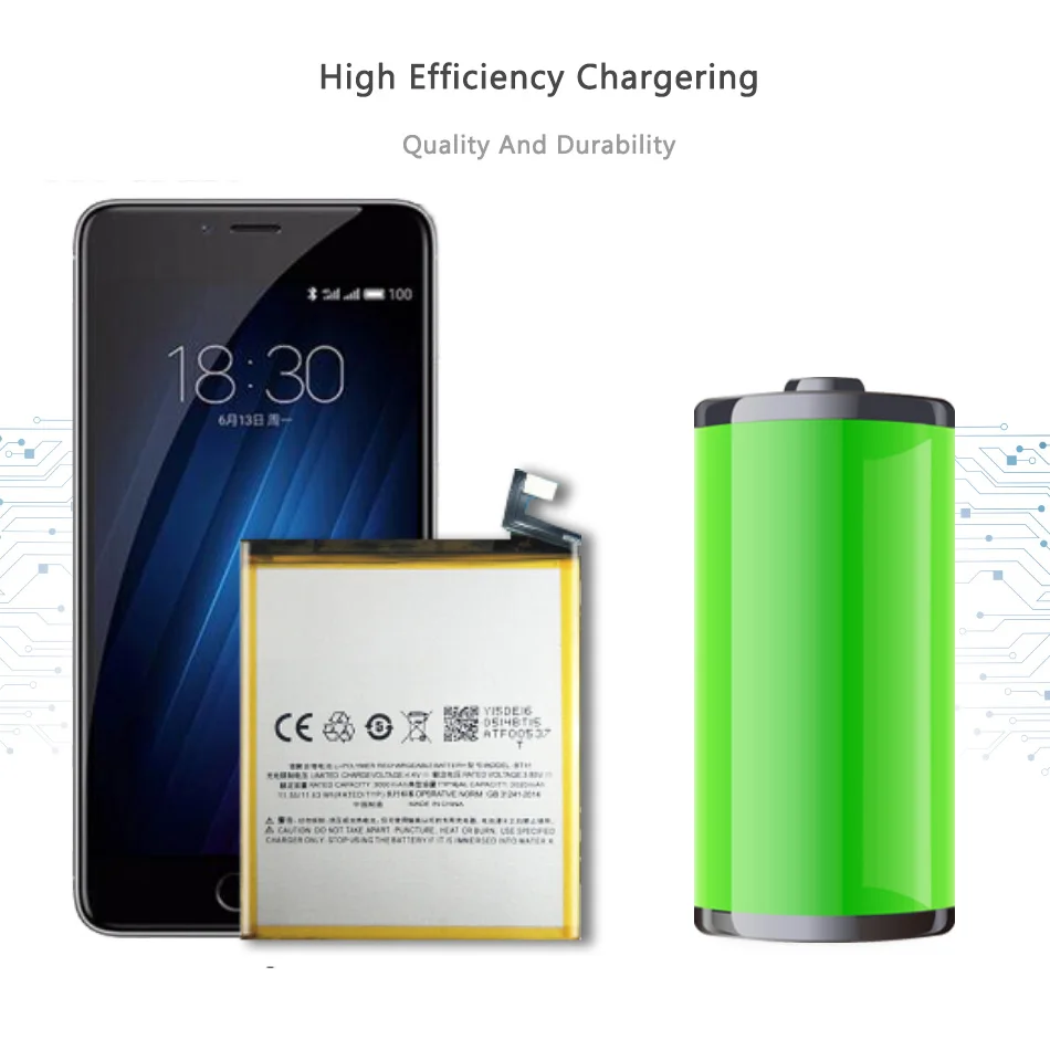 

High Quality BT15 Battery For Meizu M3S M3 S 3020mAh Bateria Batteries Free Tools