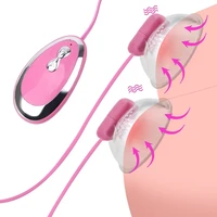 10 speed nipple stimulation licking vibrator breast enlargement masturbator electric breast pump sex toy for woman chest massage