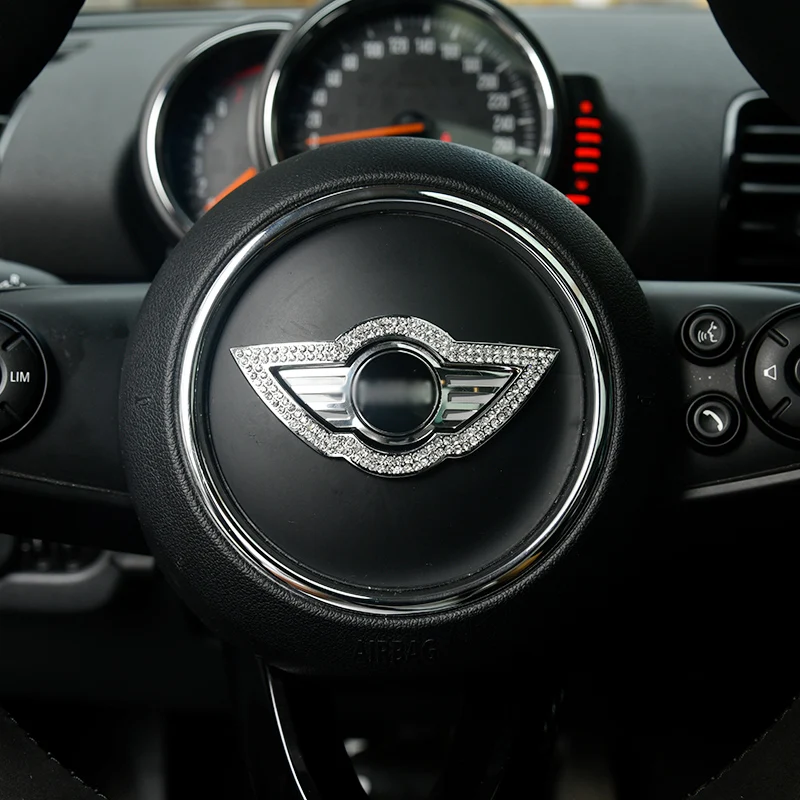 3D наклейка стразы на Руль украшение для BMW MINI Cooper S JCW F54 F55 F56 F57 автомобильные