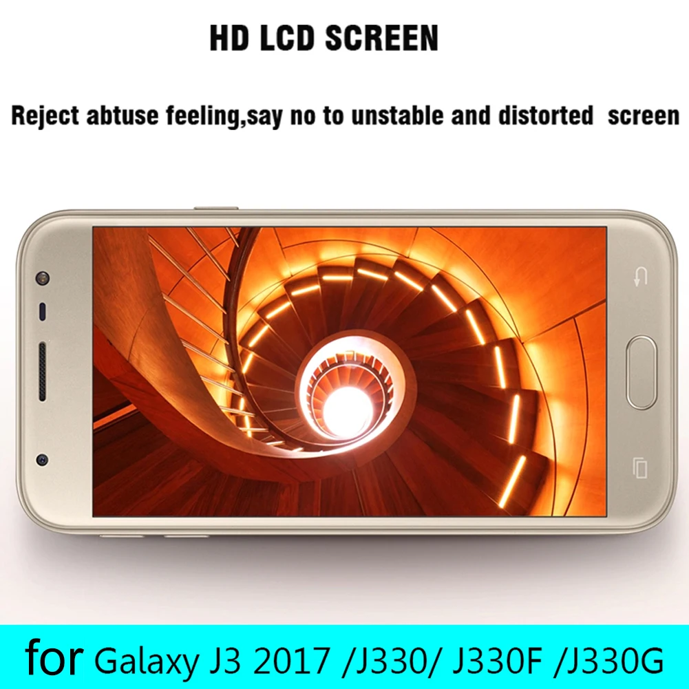 ЖК-дисплей кодирующий преобразователь сенсорного экрана в сборе для Samsung Galaxy J3 2017