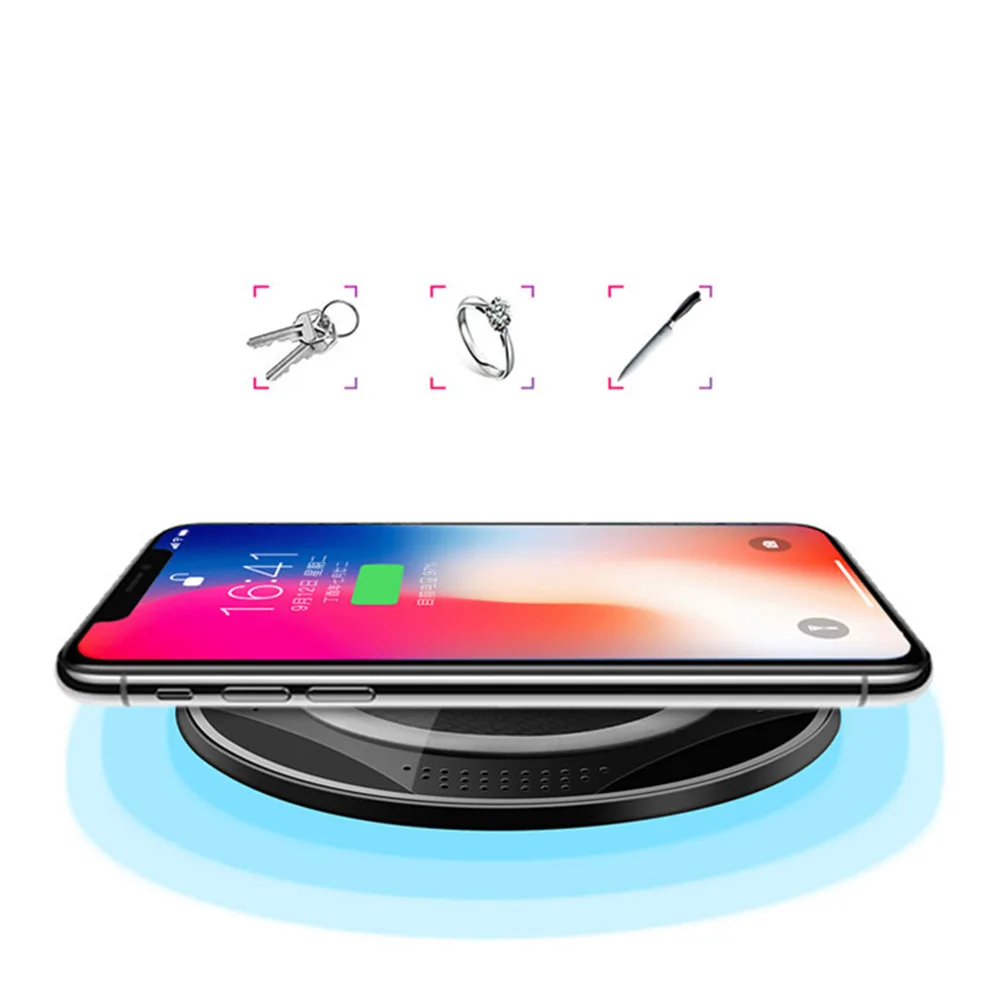 10 Вт круглое Быстрое беспроводное зарядное устройство для iPhone 11 Pro Max X XS XR Ультра