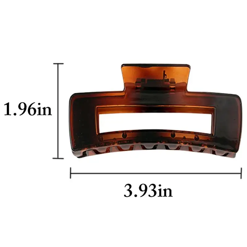 

Hair Claw Clip Non-slip Simple Plastic Hollow Hair Grip Claw Hair Clamp Solid Color Hair Crab Hair Accessories for Women