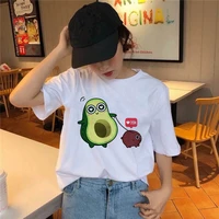 cute avocado printed tshirts funny women christmas tshirt fashion round neck tops summer casual tshirts clothing tops