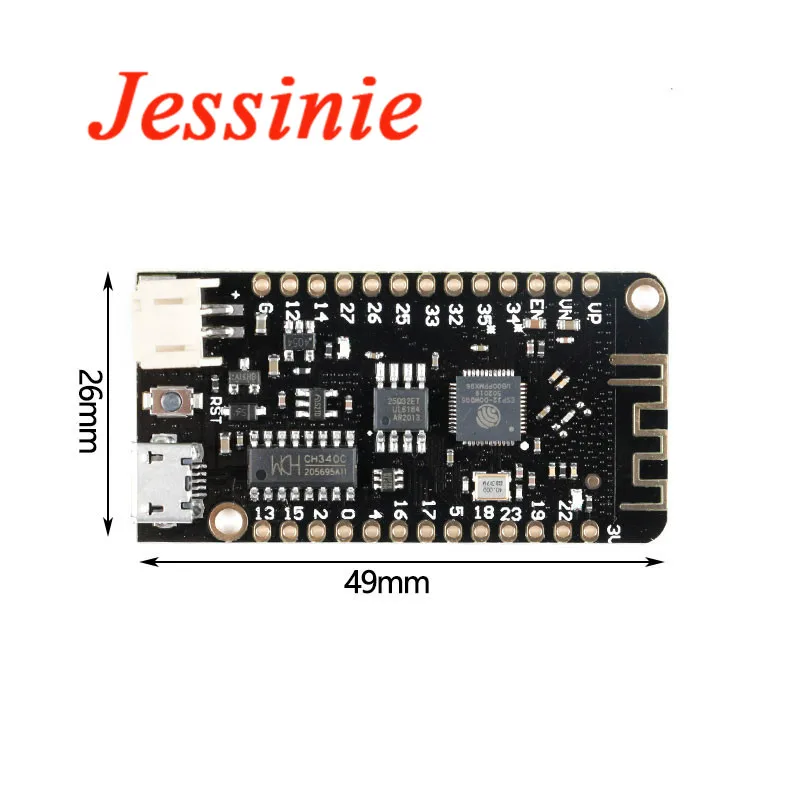 Макетная плата ESP32 Rev1 Wi-Fi беспроводной модуль совместимый с Bluetooth 4 Мб флэш-памяти