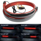 Универсальные многофункциональные Спойлеры из углеродного волокна для багажника, 120 см, светодиодсветодиодный лента, 1,2 м, внешний Автомобильный задний спойлер, сигнал поворота, стоп-сигнал