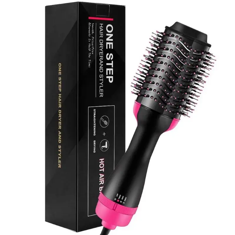 

3 In 1 Hot Air Brush Hair Dryer Brush Hair Straightener Curler Comb Electric Blow Dryer Brush Hair Roller Styler Profesional