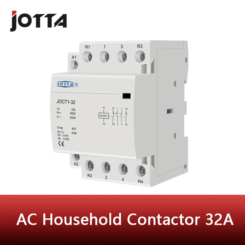 4P 32A 220V/230V 50/60HZ din rail ac контактор для дома 1NO 3NC/ 2NO 2NC/3NO 1NC/4NO/4NC|ac contactor|contactor achousehold contactor