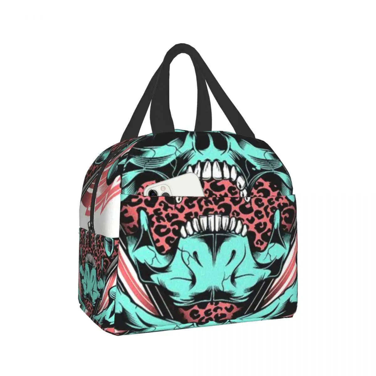 

SKULL Lunch Bags for Women/Men Insulated Lunch Box Tote Bag Leakproof Reusable Lunch Bag for Office Work, School, Picnic