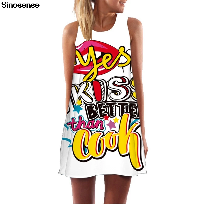 Женское летнее платье 2020 Туника без рукавов сексуальное короткое мини с 3D