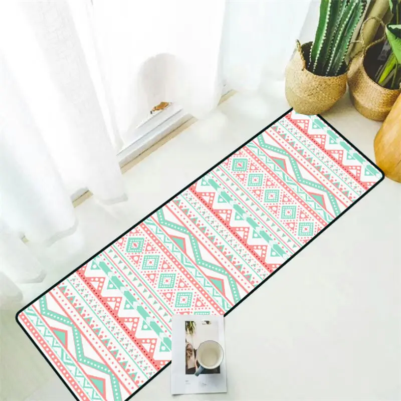 Bubble Kiss европейский стиль кухонный коврик узор в зеленую полоску Розовый ковер