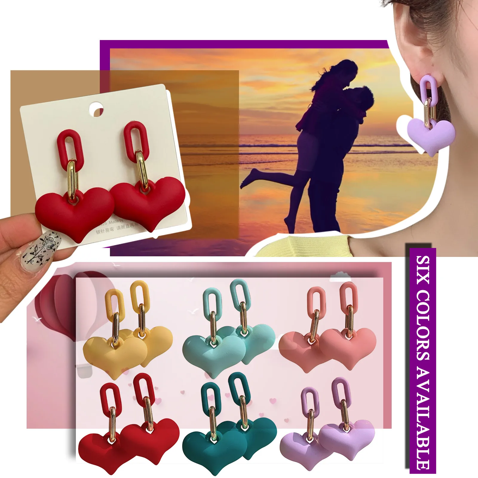 

Модные маленькие серьги-гвоздики конфетного цвета с геометрическим рисунком