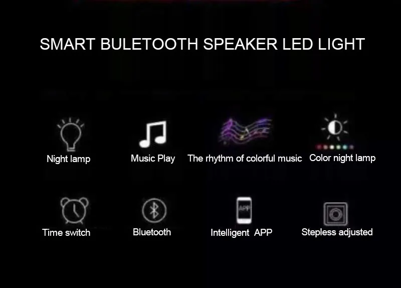 

Smart Bluetooth speaker music ceiling lamp Connected Audio 24W/36W/60W freeshipping