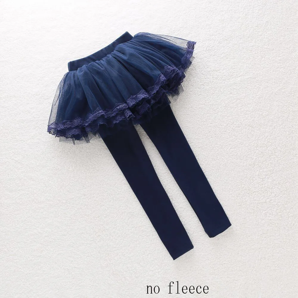 06 no fleece MERI AMMI/новая модная одежда для девочек возрастом от 4 до 12 лет Детские хлопковые юбки-пачки с цветочным рисунком и мягкими леггинсами J626 - Цвет: 06 no fleece