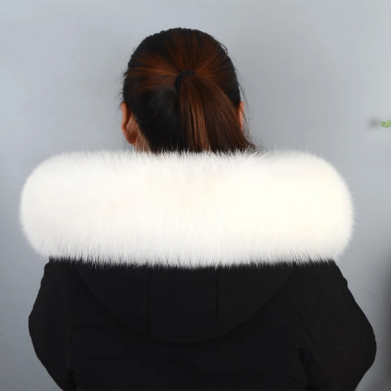 Натуральная зима 100% натуральный мех лисы воротник теплое плотное Женское пальто