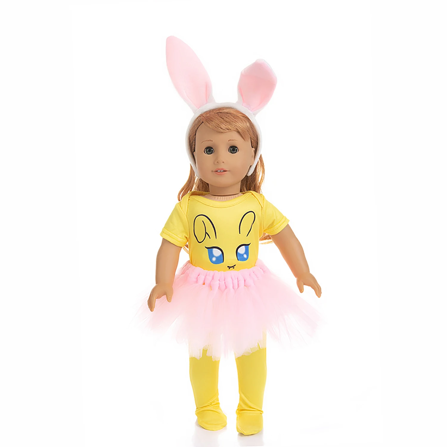 

D&B 2021 New Born Baby Dress 43 cm Baby Doll Clothes Veil Dress 18 Inch American Generation Girl Doll Dress