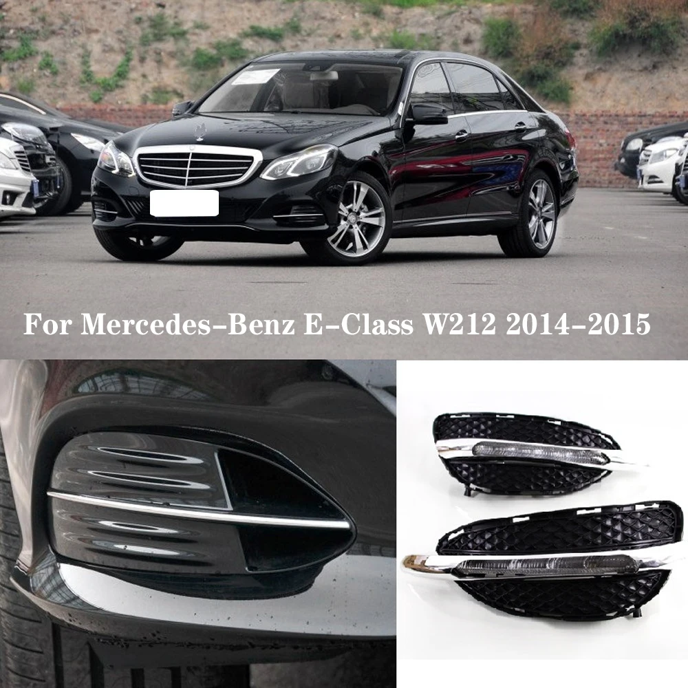 ForMercedes Benz E Class W212 2014 2015 передний бампер решетка литье Светодиодный туман