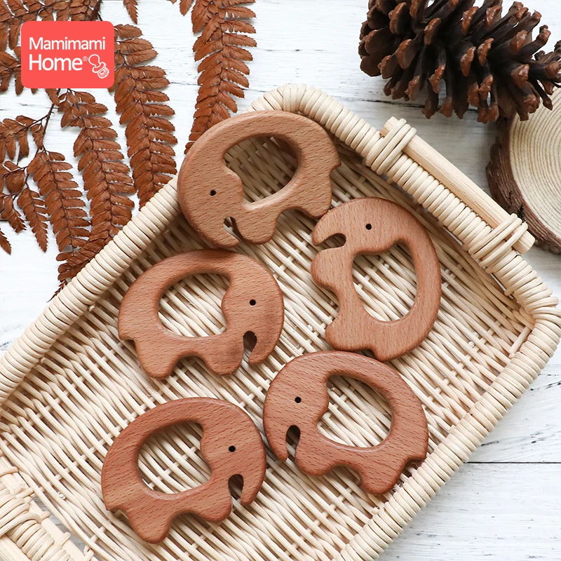 1 шт. детский деревянный прорезыватель слон соска зажим цепочка подвеска бук