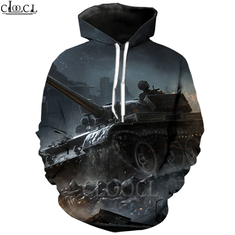 CLOOCL игра Мир танков 3D печать балахон мужчины женщины смешные горячие продажи