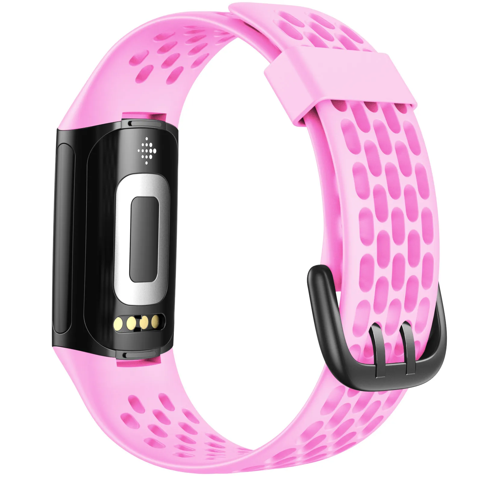 Ремешок силиконовый для Fitbit Charge 5 спортивный дышащий сменный Браслет фитнеса