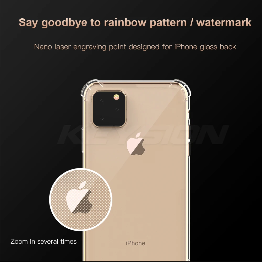 Противоударный чехол KEYSION для телефона IPhone 11 Pro Max прозрачный мягкий защитный из