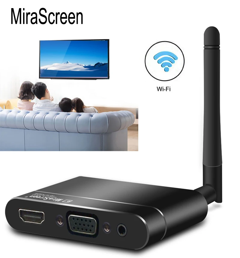 Беспроводной Wi Fi адаптер дисплея HDMI совместимый приемник 1080P HDTV VGA Аудио Видео