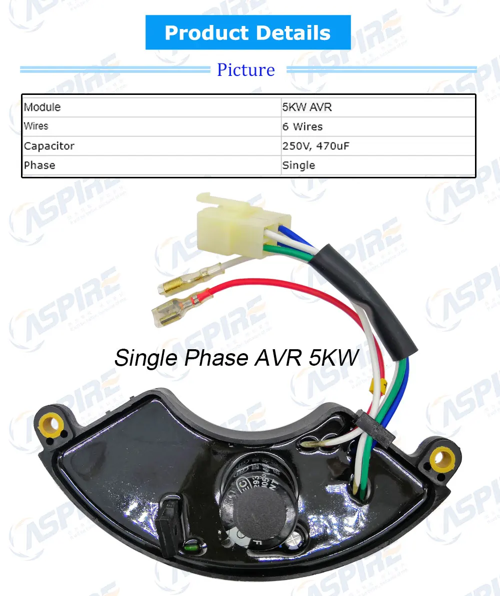 5kw AVR бензиновый генератор 5.5KW AVR однофазный 5000 Вт регулятор напряжения 5.5KVA