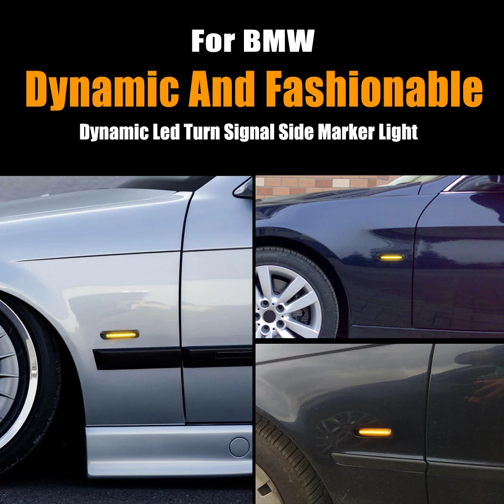 Светодиодный динамический боковой маркер поворотник мигающий указатель