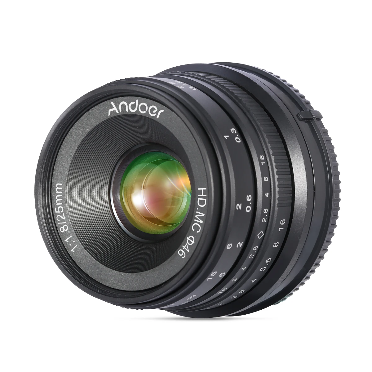 

Объектив Andoer 25 мм F1.8 APS-C MF для камеры, широкоугольный объектив с большой диафрагмой для Sony E-Mount, беззеркальная камера s A7III/A9/NEX 3 3N/NEX 5 5T