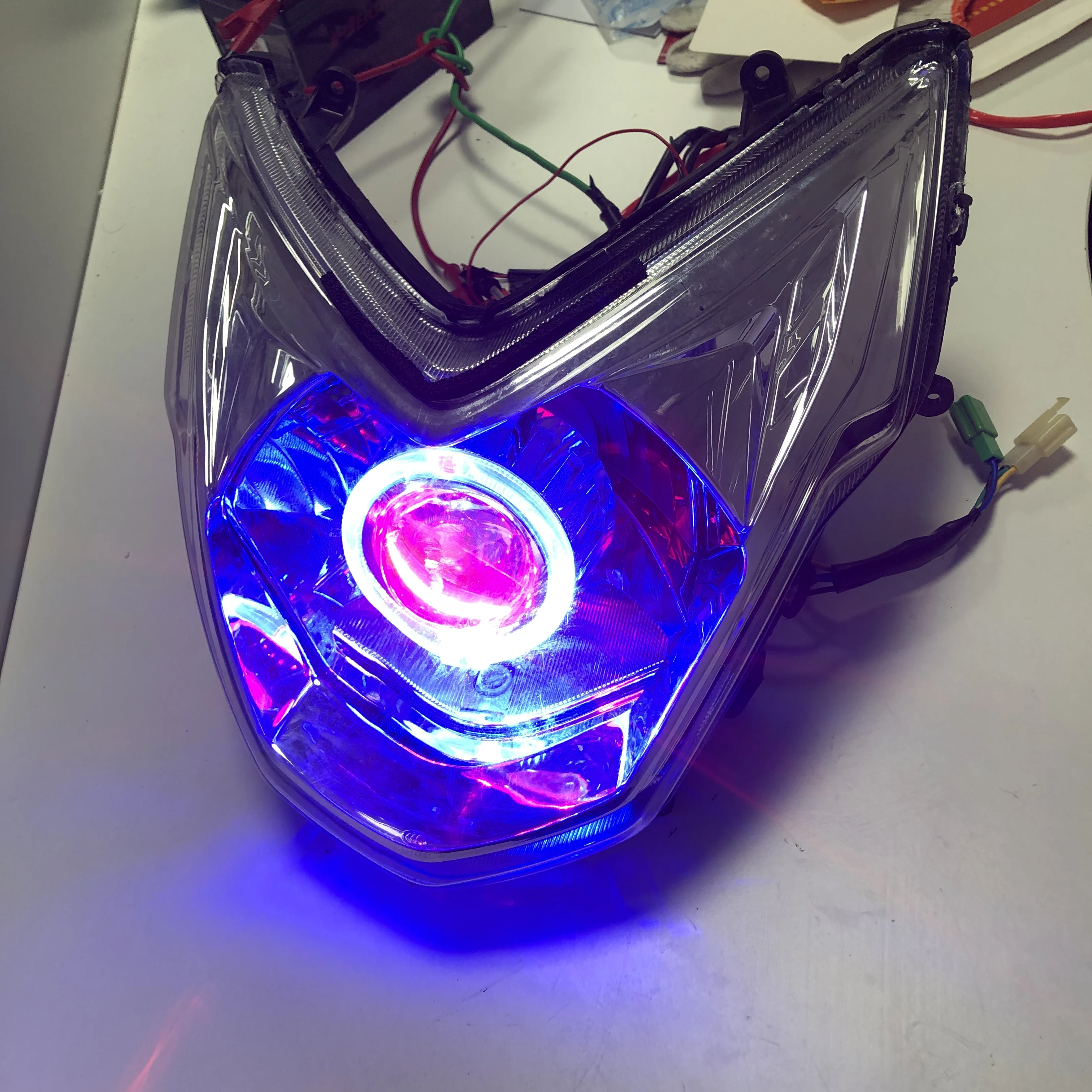 Передняя фара в сборе для BAJAJ Pulsar 150 200 PULSAR150 PULSAR200 HID комплект с ксеноновым углом demon