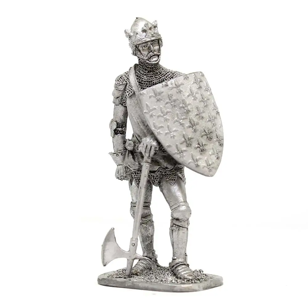Король Франции Иоанн Второй Добрый 1356 год - оловянный солдатик фигурка 54 мм M237