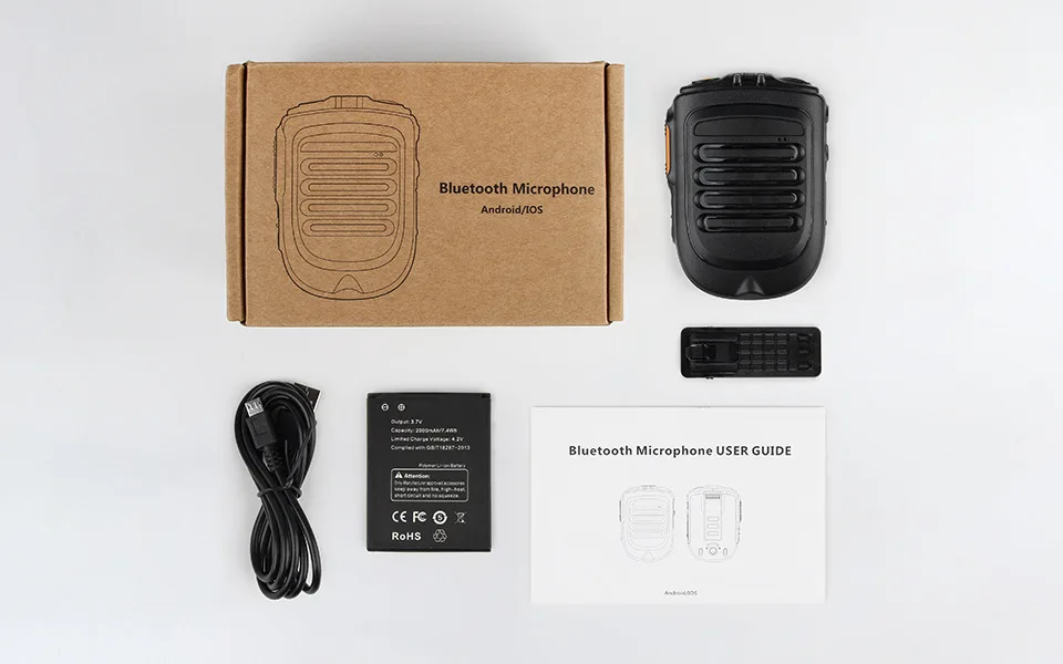 Camoro Small SOS Zello PTT Walkie Talkie Microphone Speaker Radio Apps Bluet0oth Wireless Microphone Professional