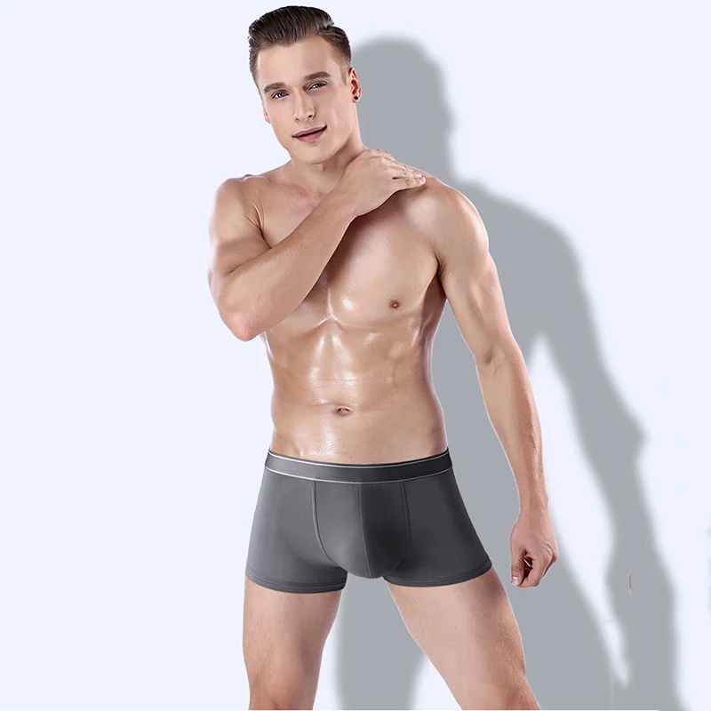 New Men's Ice Silk Underwear High Stretch Men Panties Breathable And Comfortable Boxer Briefs Man Underpants