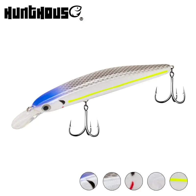 

Hunthouse Flit minnow fishing lure 100mm 10g suspending jerkbait minnows hard lures bass fake bait pesca isca artificial lw427