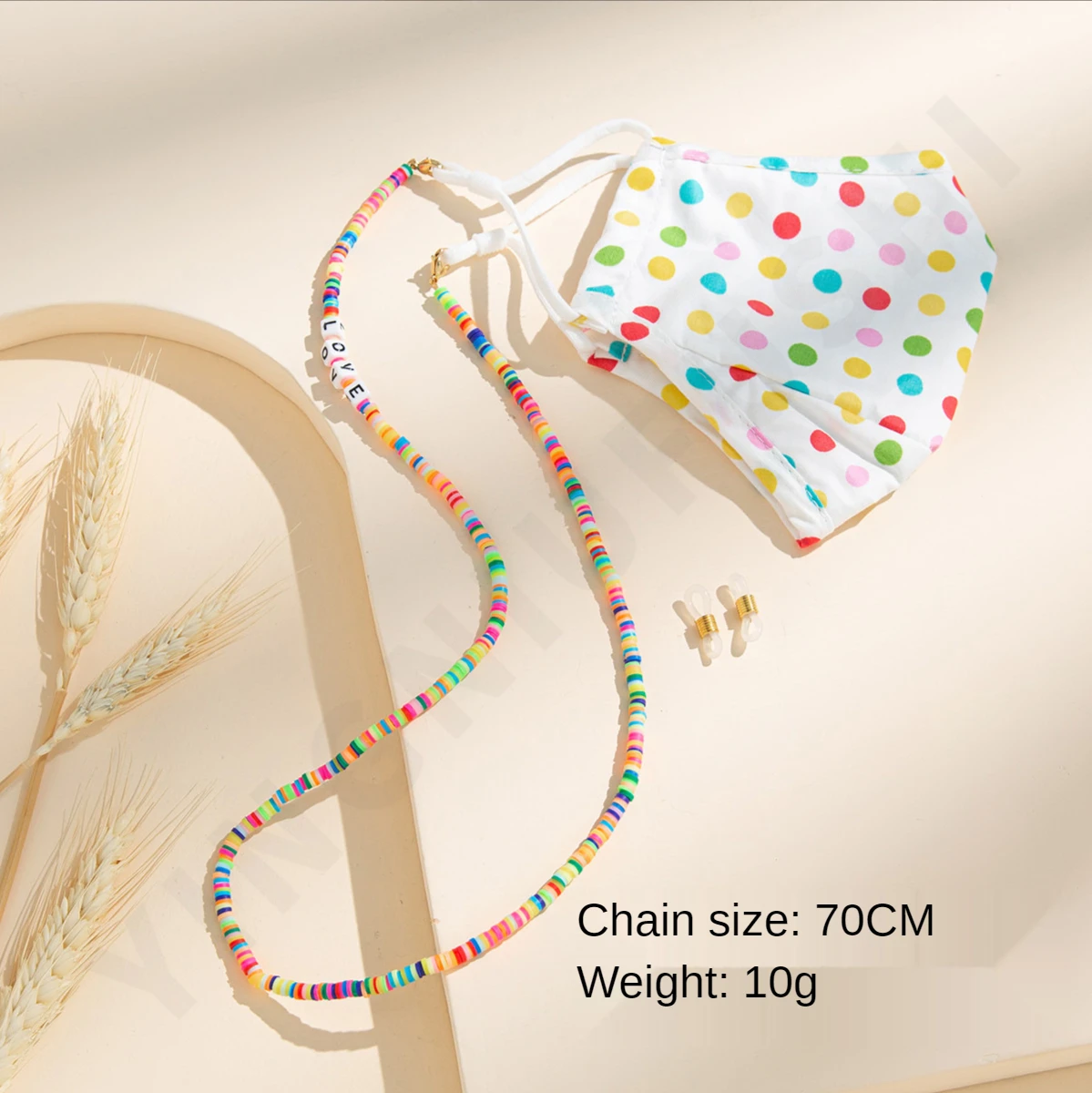 

Boho Hang Mask Chains Holder For Women Men Beaded Colorful Necklace Glasses Cord Lanyard Children Student Neck Rope Strap