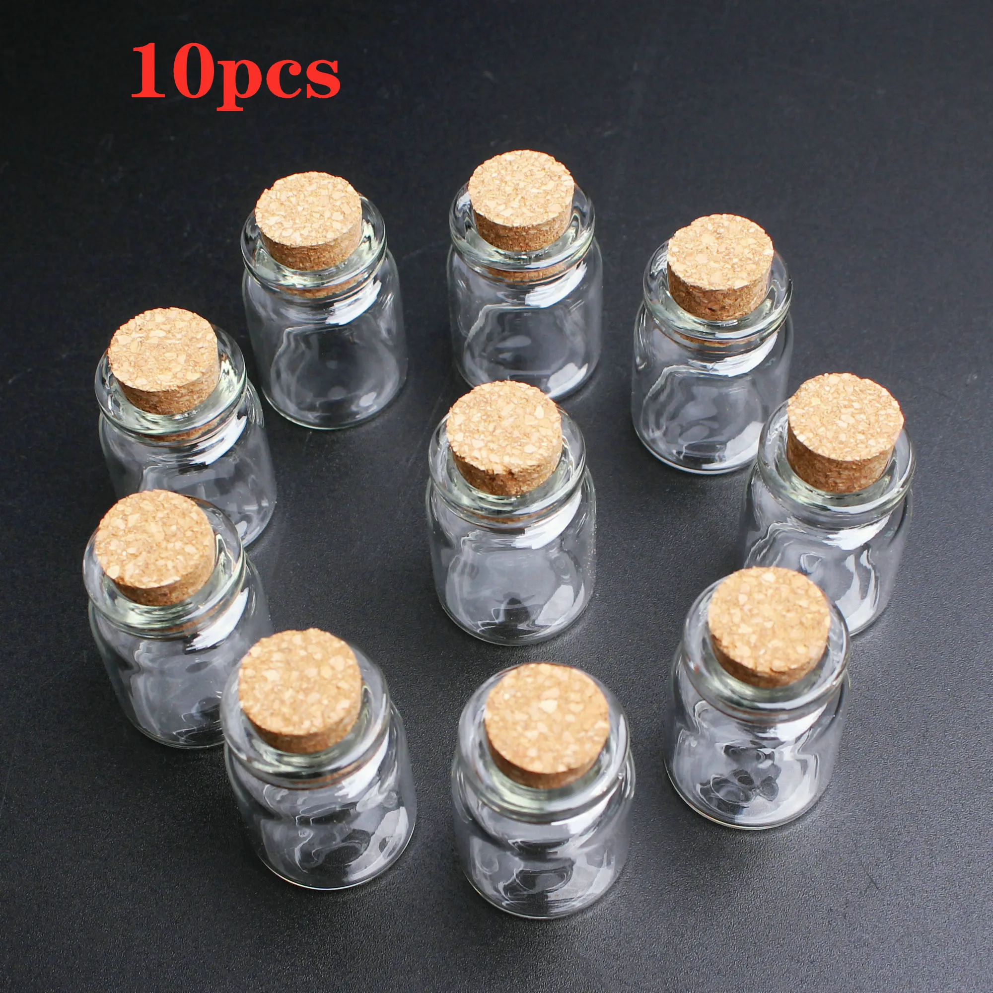 10 шт. мини стеклянные бутылки с пробкой|Камни| |