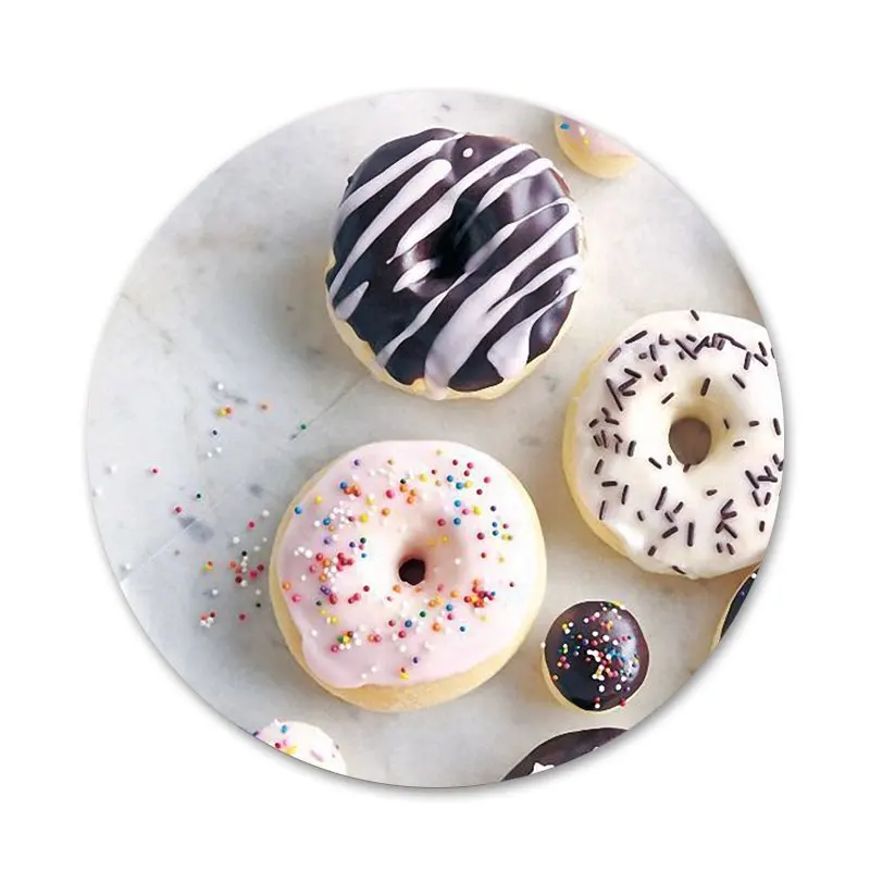 Вкусные чашки торт пончики для десерта в форме сердца значок с изображением еды