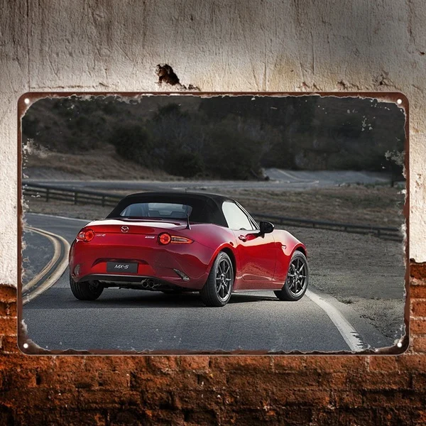 

Restaurant Decoration Painting Sport Car Metal Tin Sign Creative Metal Sign Art Wall