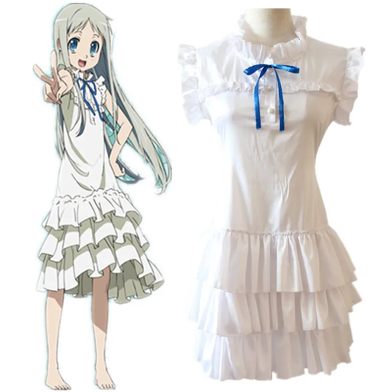 Anohana Menma Honma платье Мейко Карнавальный Костюм Аниме выставочный костюм на