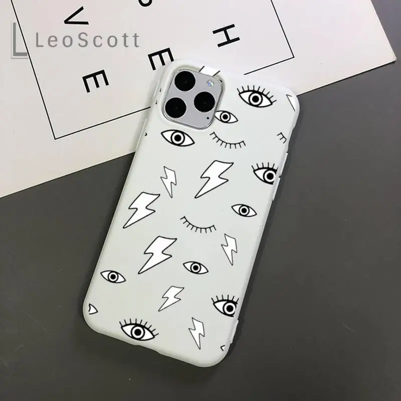 

evil eyes Creativity Crazy art Phone Case Candy Color for iPhone 11 12 mini pro XS MAX 8 7 6 6S Plus X 5S SE 2020 XR