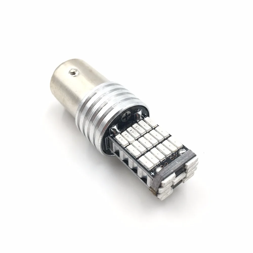 4014 45 SMD S25 автомобильный 1157 BAY15D P21/5 W 1016 светодиодный двойной контакт поворотник стоп-сигнал задний светильник лампа красный Canbus без ошибок