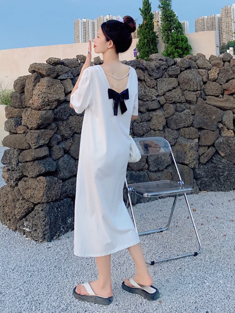 

College Style Plus Size Dress Elegant for Women Summer 2021 New Clothes Harajuku Ladies Dresses Loose Woman Dress